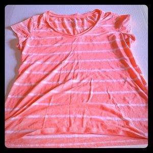 Peach and white striped T-shirt
